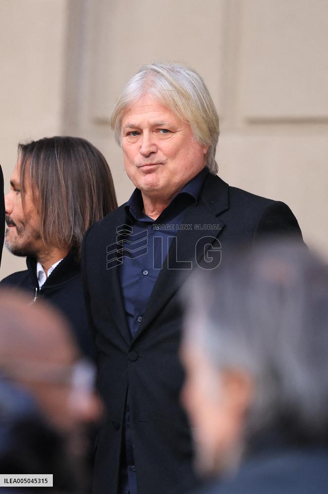Figure of French Football Rolland Courbis Funeral - Paris