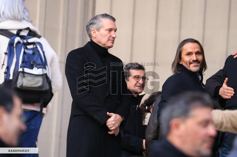 Figure of French Football Rolland Courbis Funeral - Paris