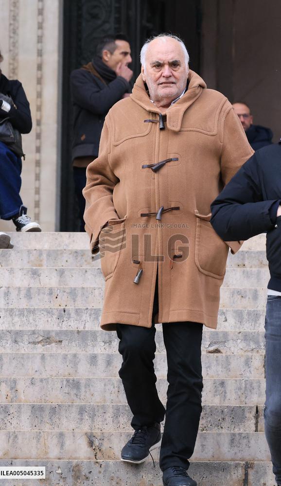 Figure of French Football Rolland Courbis Funeral - Paris
