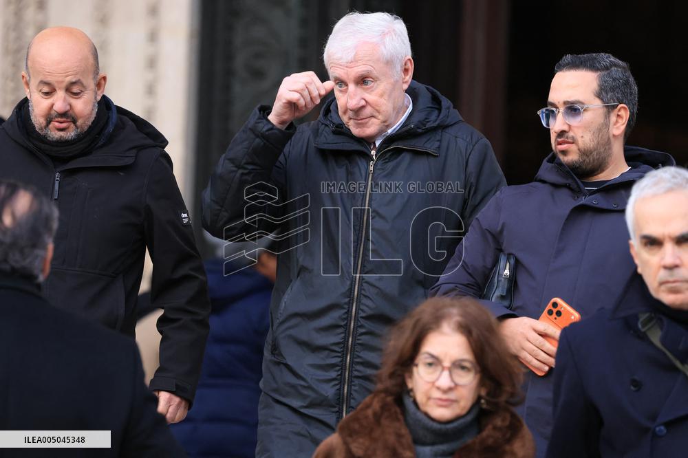 Figure of French Football Rolland Courbis Funeral - Paris