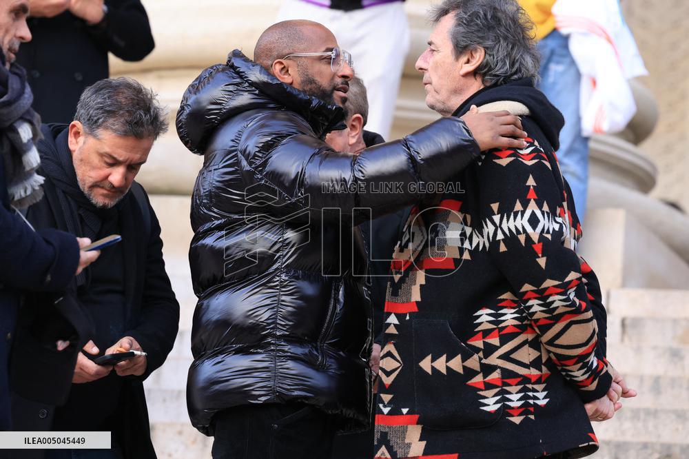 Figure of French Football Rolland Courbis Funeral - Paris