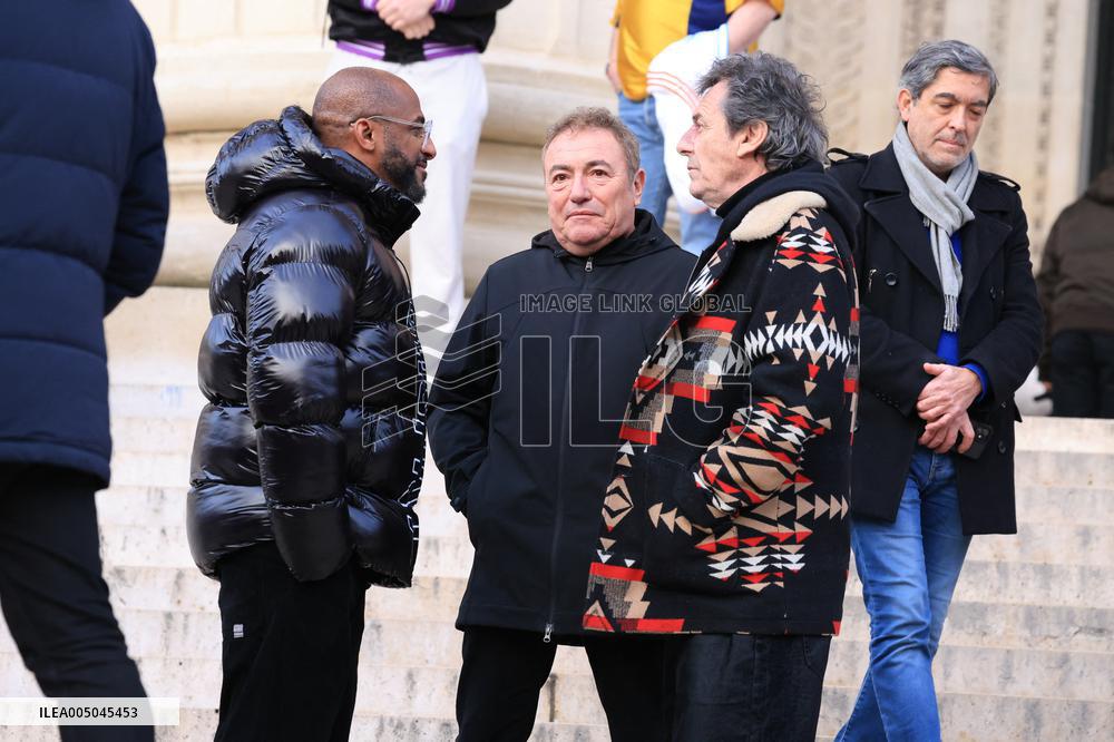 Figure of French Football Rolland Courbis Funeral - Paris