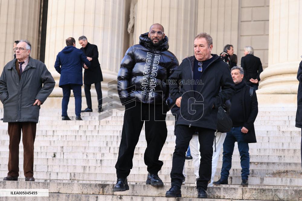 Figure of French Football Rolland Courbis Funeral - Paris