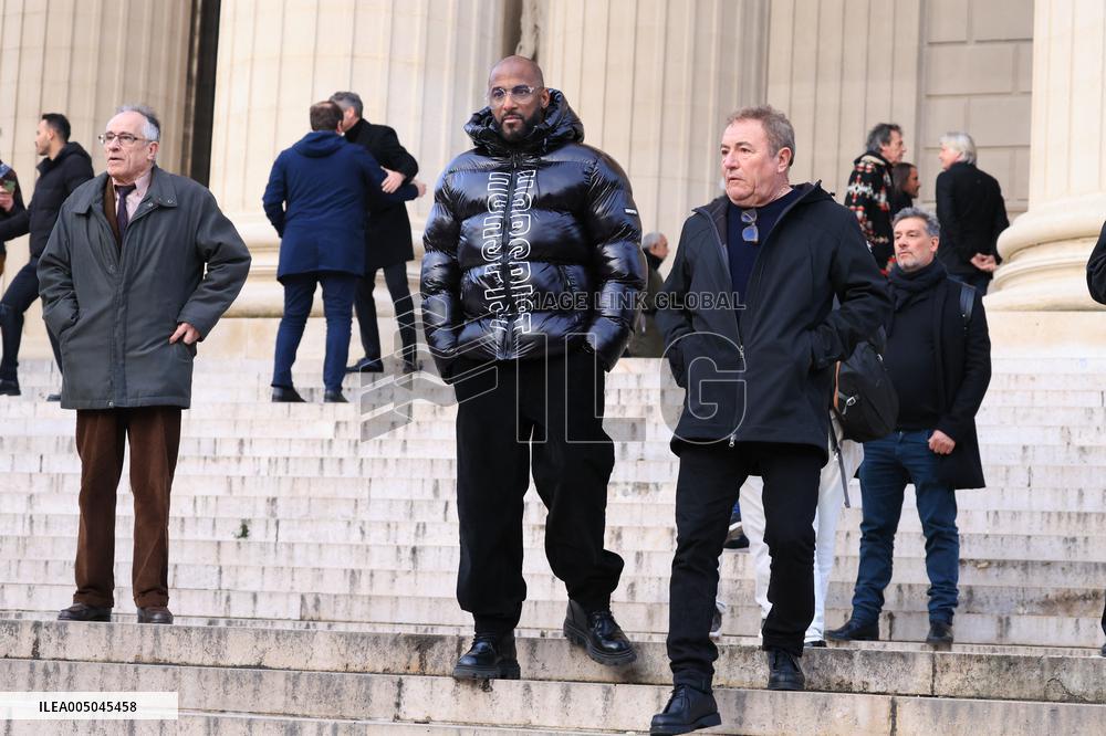 Figure of French Football Rolland Courbis Funeral - Paris