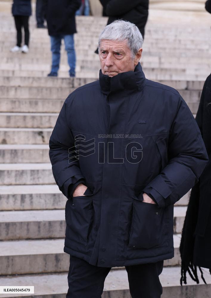 Figure of French Football Rolland Courbis Funeral - Paris