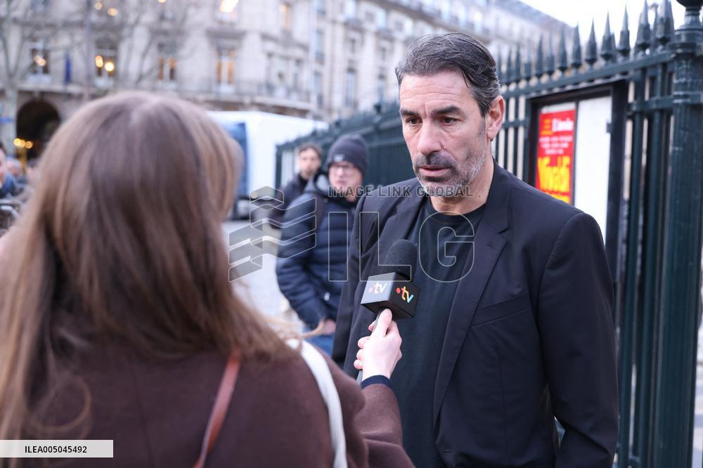 Figure of French Football Rolland Courbis Funeral - Paris