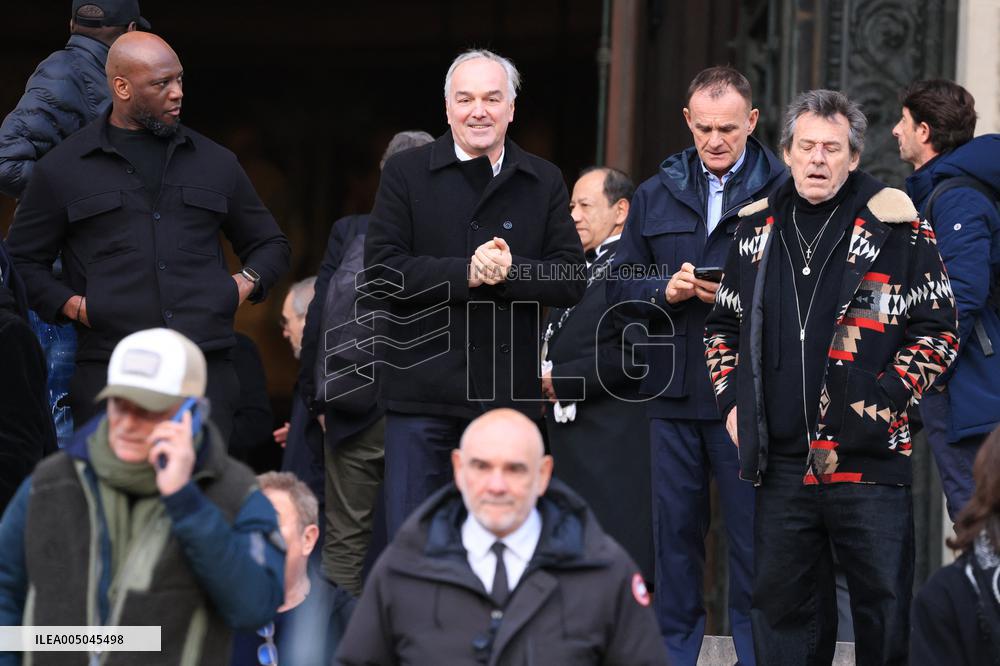 Figure of French Football Rolland Courbis Funeral - Paris