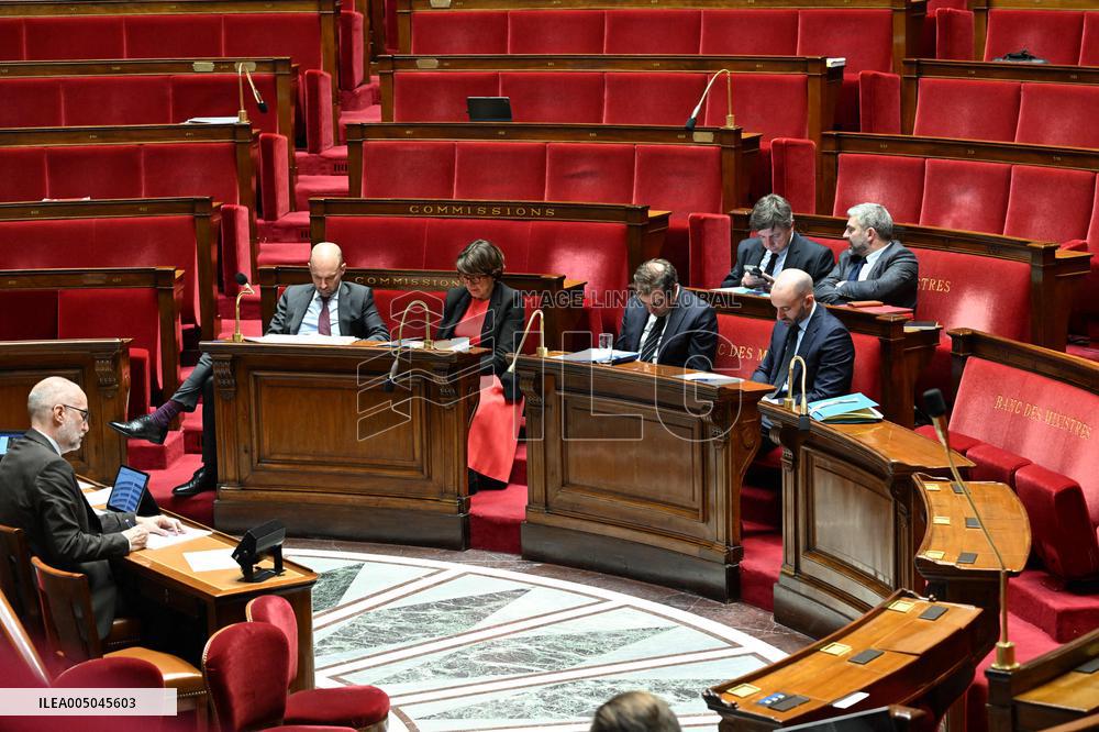 Motion of Censure Against the Government at The National Assembly - Paris