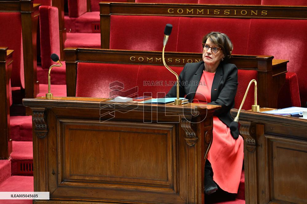 Motion of Censure Against the Government at The National Assembly - Paris