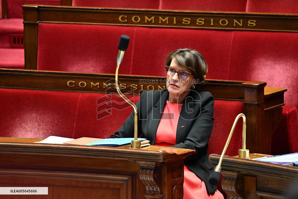 Motion of Censure Against the Government at The National Assembly - Paris