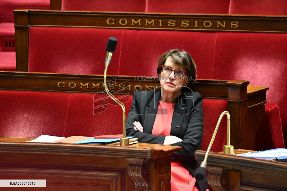 Motion of Censure Against the Government at The National Assembly - Paris