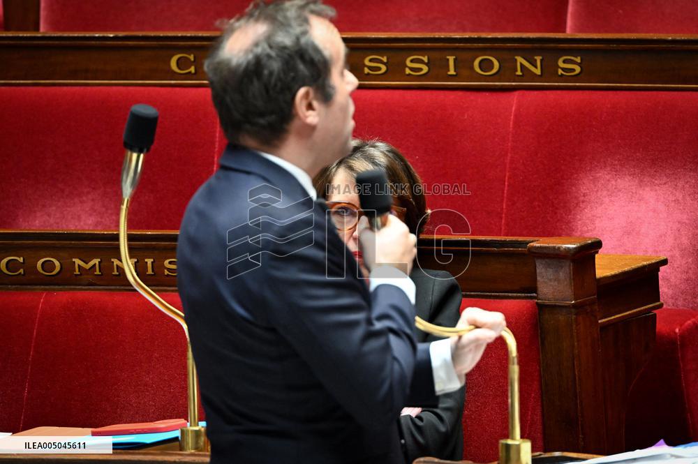 Motion of Censure Against the Government at The National Assembly - Paris
