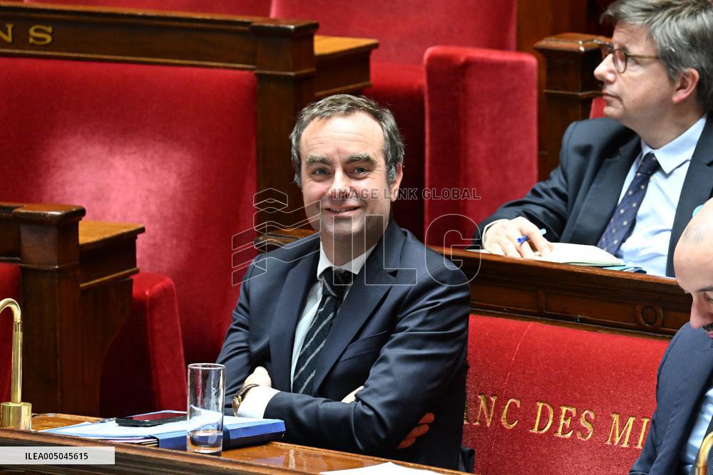 Motion of Censure Against the Government at The National Assembly - Paris