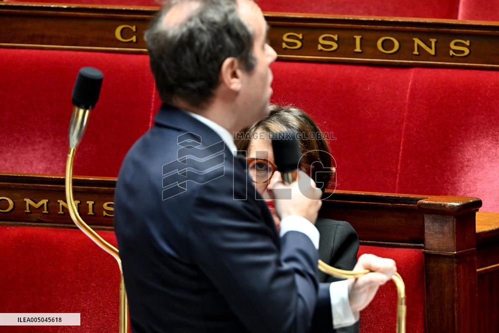 Motion of Censure Against the Government at The National Assembly - Paris
