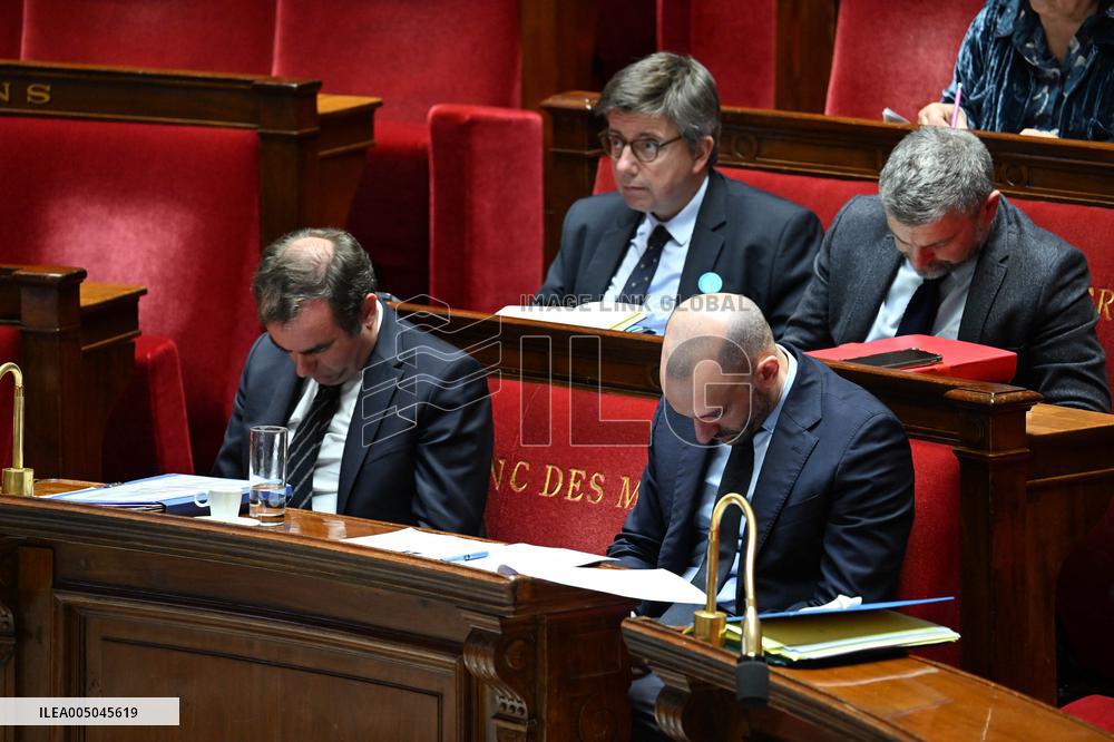 Motion of Censure Against the Government at The National Assembly - Paris