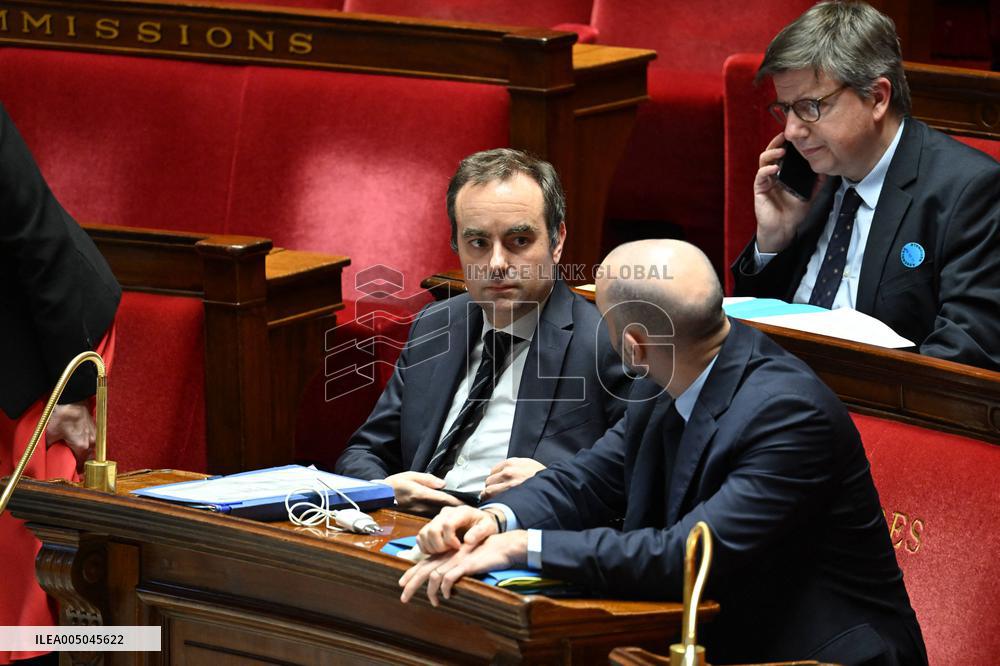 Motion of Censure Against the Government at The National Assembly - Paris