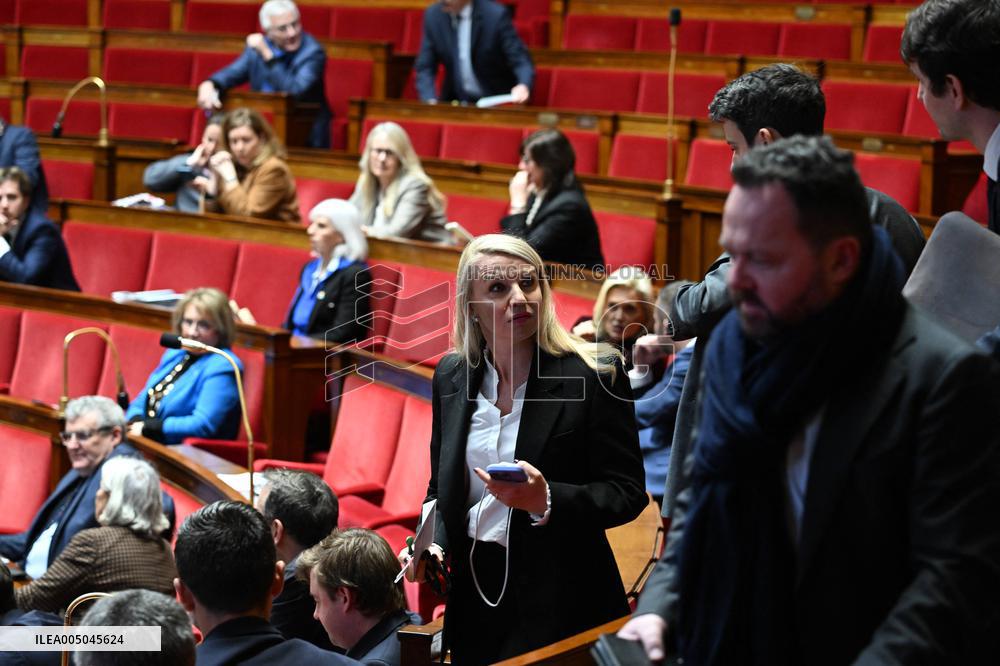 Motion of Censure Against the Government at The National Assembly - Paris