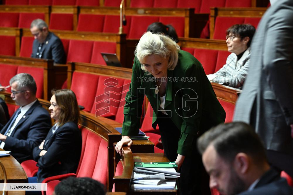 Motion of Censure Against the Government at The National Assembly - Paris