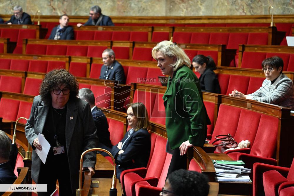 Motion of Censure Against the Government at The National Assembly - Paris