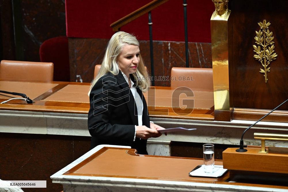Motion of Censure Against the Government at The National Assembly - Paris