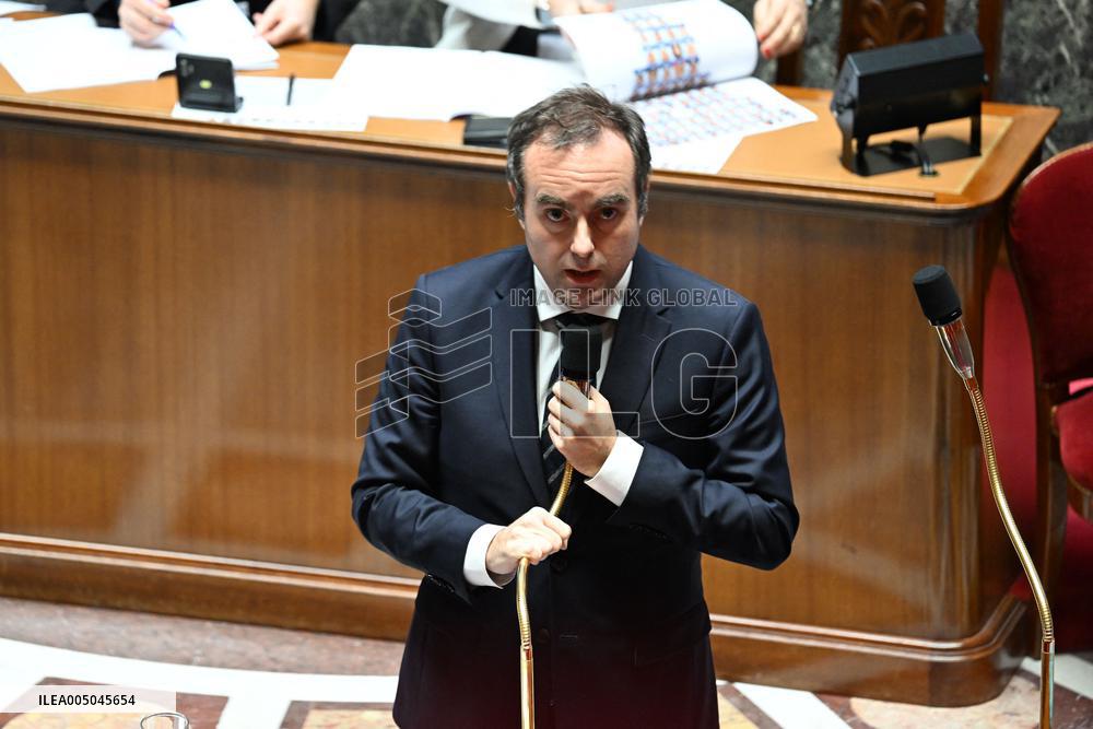 Motion of Censure Against the Government at The National Assembly - Paris