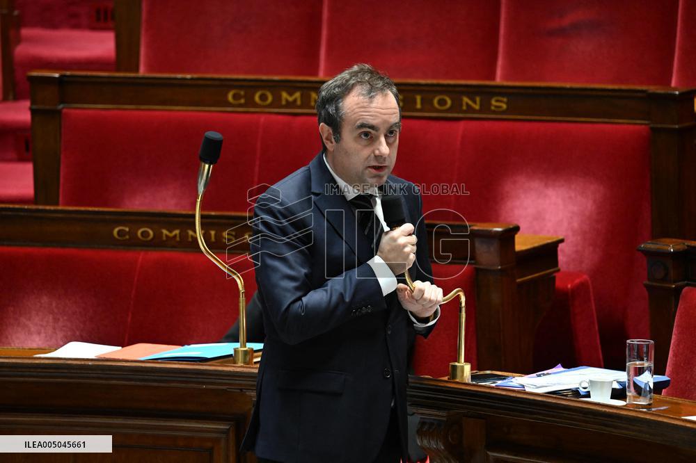 Motion of Censure Against the Government at The National Assembly - Paris