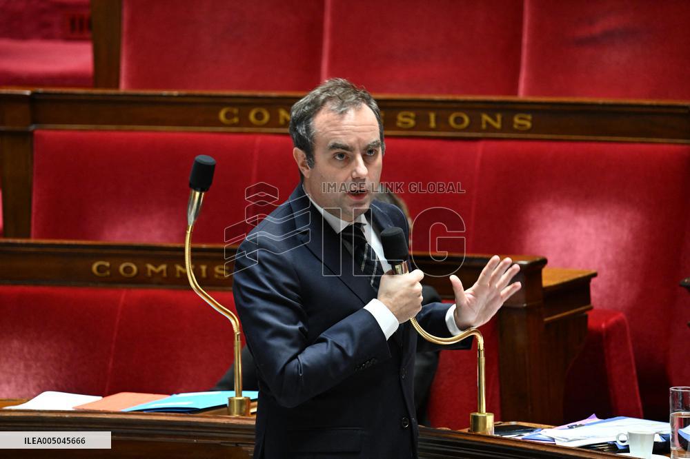 Motion of Censure Against the Government at The National Assembly - Paris