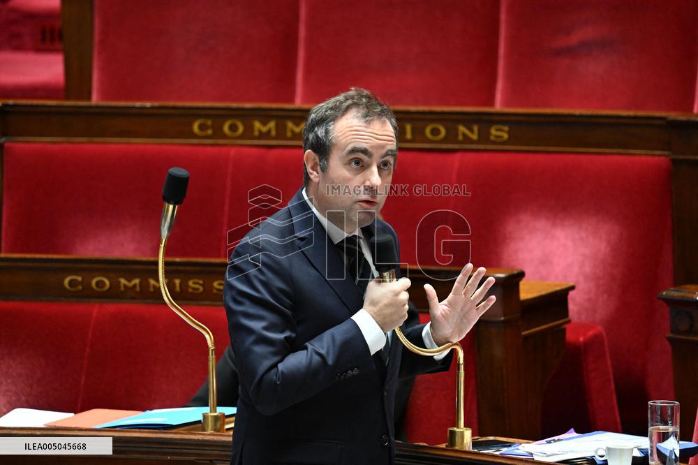 Motion of Censure Against the Government at The National Assembly - Paris