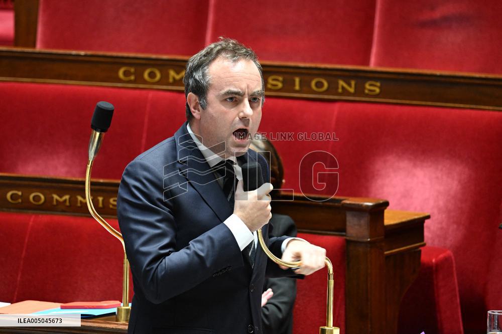 Motion of Censure Against the Government at The National Assembly - Paris