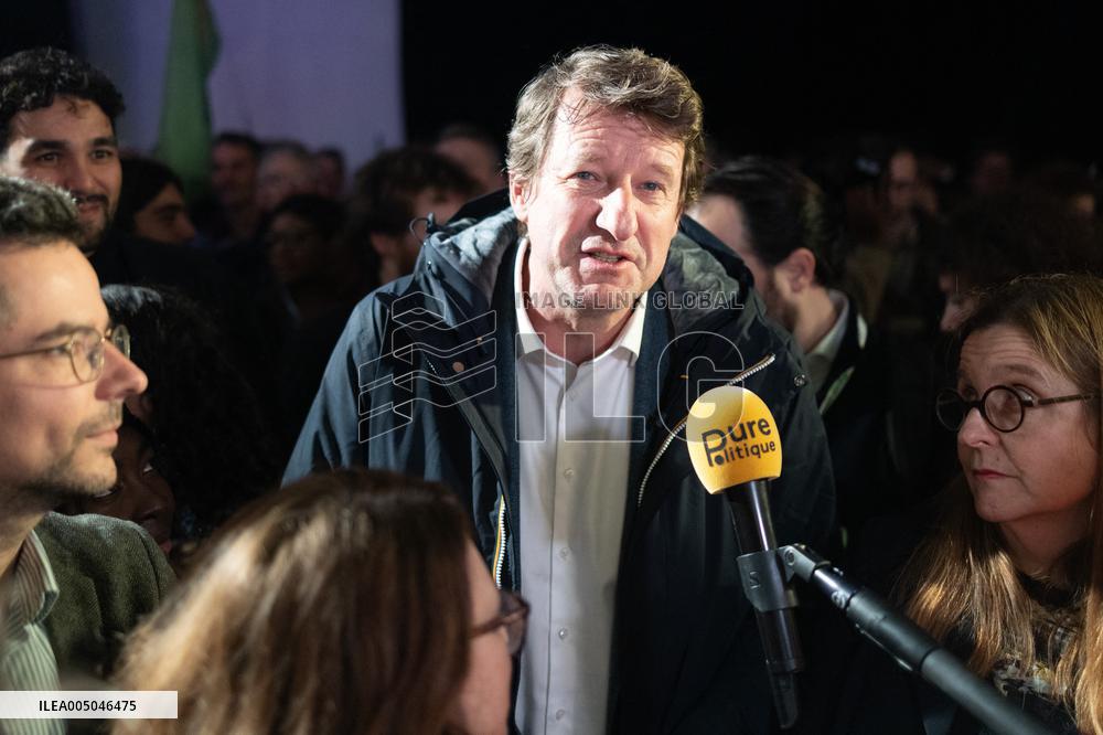 First campaign rally of Emmanuel Gregoire - Paris