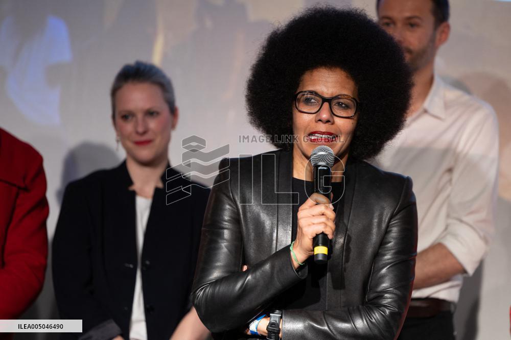 First campaign rally of Emmanuel Gregoire - Paris