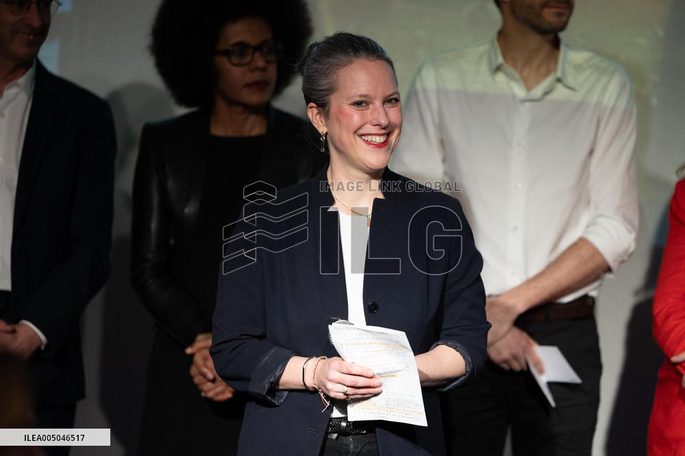 First campaign rally of Emmanuel Gregoire - Paris