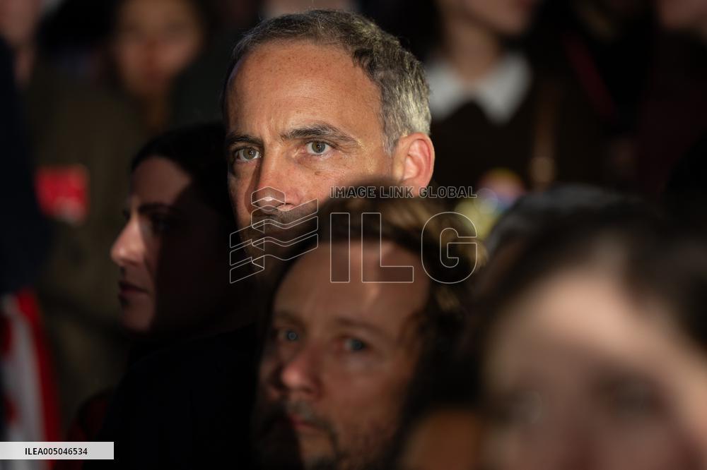 First campaign rally of Emmanuel Gregoire - Paris