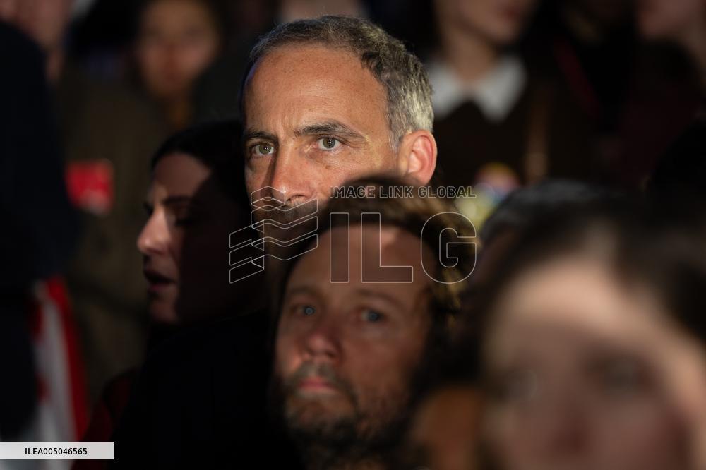 First campaign rally of Emmanuel Gregoire - Paris