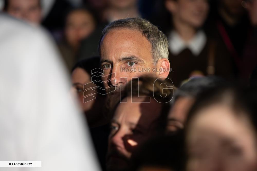 First campaign rally of Emmanuel Gregoire - Paris