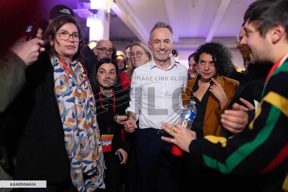 First campaign rally of Emmanuel Gregoire - Paris