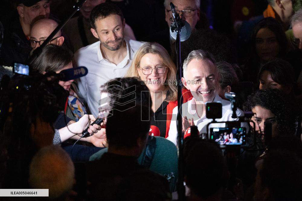 First campaign rally of Emmanuel Gregoire - Paris