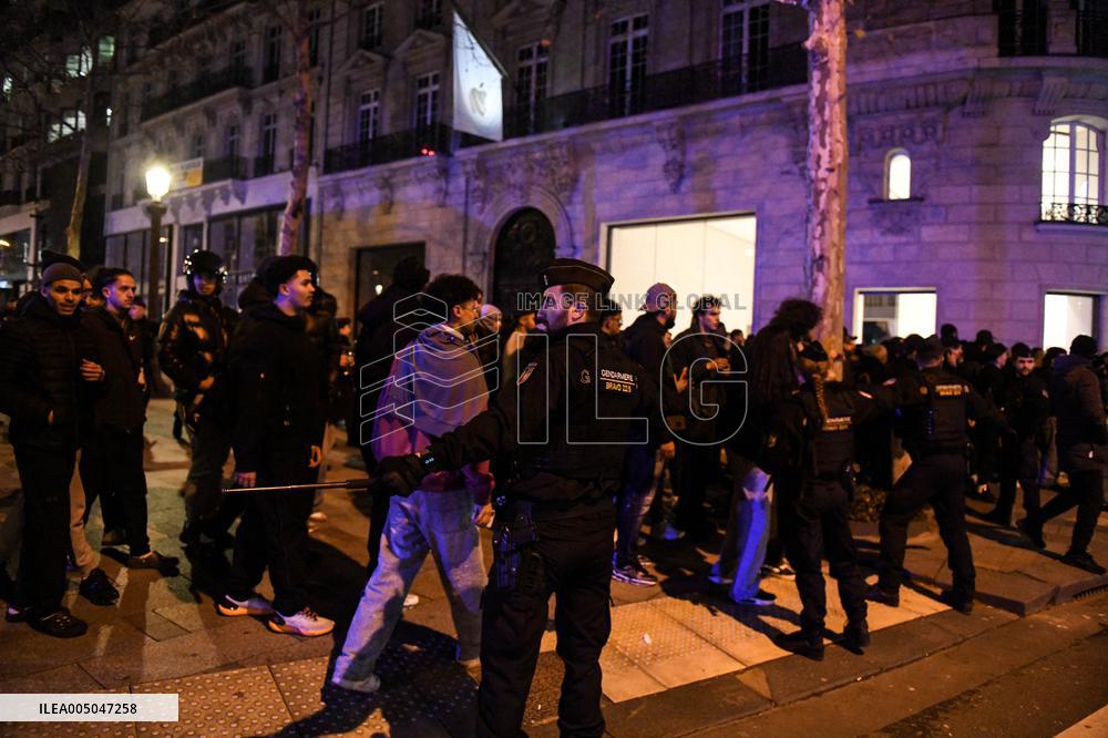 Morocco Victory Policing - Paris