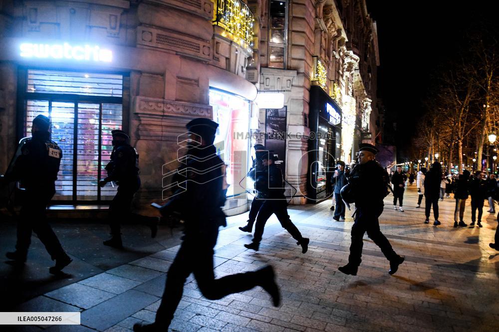 Morocco Victory Policing - Paris