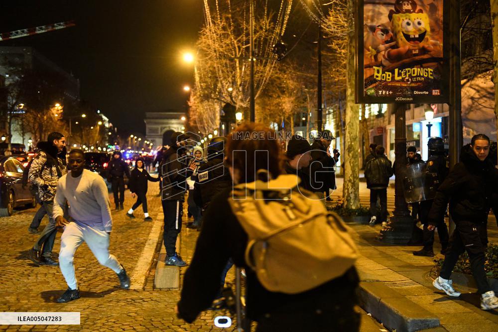 Morocco Victory Policing - Paris