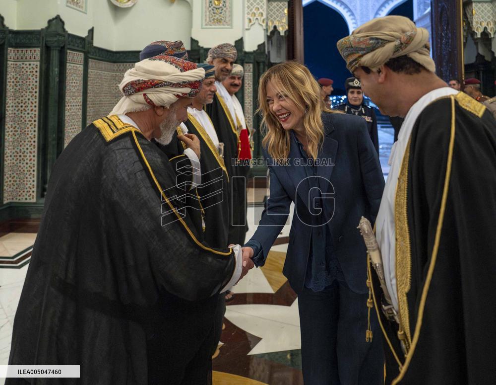 Sultan of Oman Receives Giorgia Meloni - Muscat