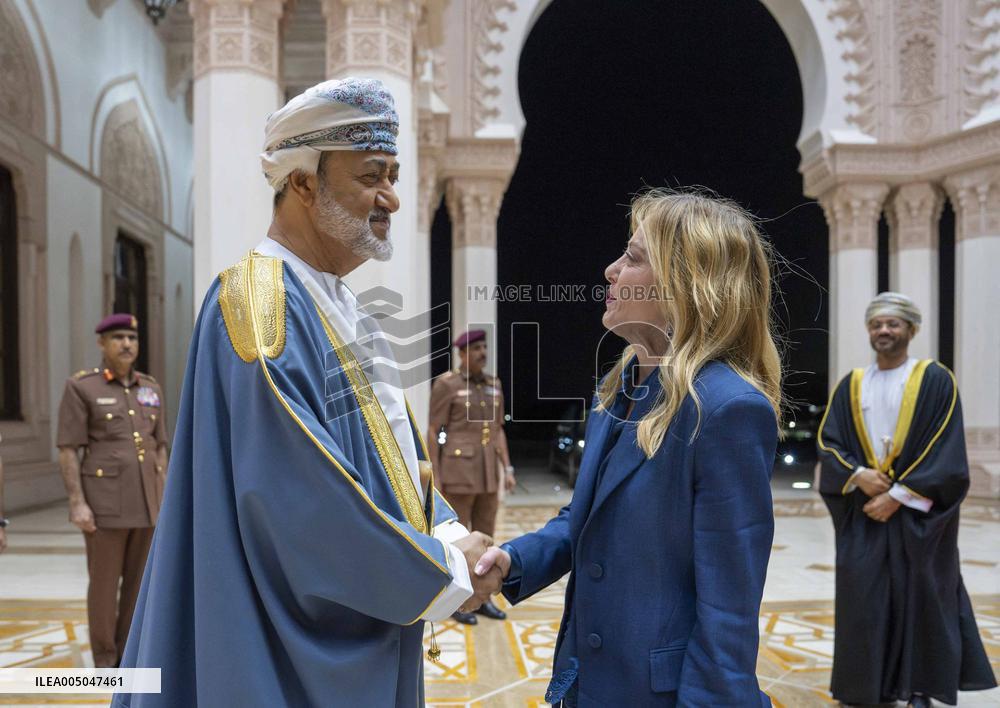 Sultan of Oman Receives Giorgia Meloni - Muscat