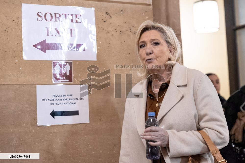 Appeal trial of Marine Le Pen and RN’s officials on suspicion of embezzlement of European public funds - Paris AJ