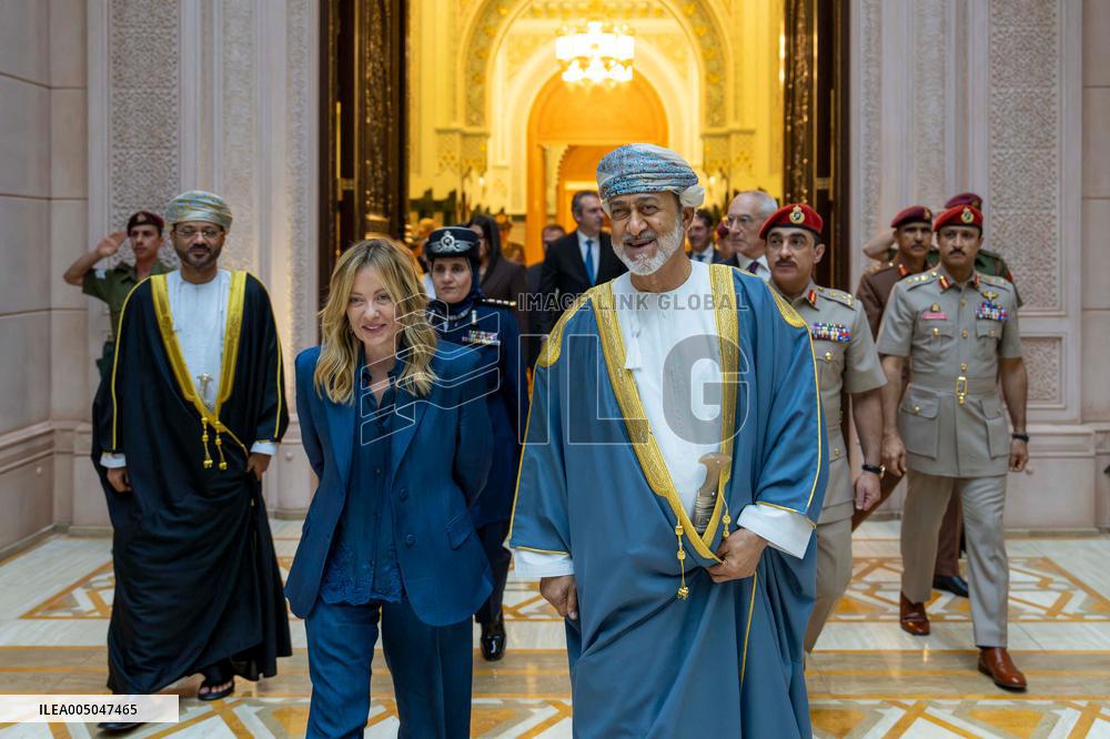 Sultan of Oman Receives Giorgia Meloni - Muscat