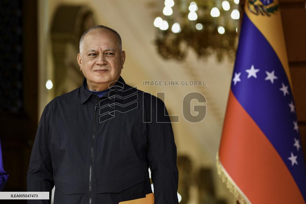 Venezuela S Acting President Delcy Rodriguez Attends A Press Conference - Caracas