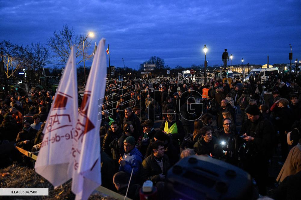 FNSEA Farmers Protest At National Assembly - Paris