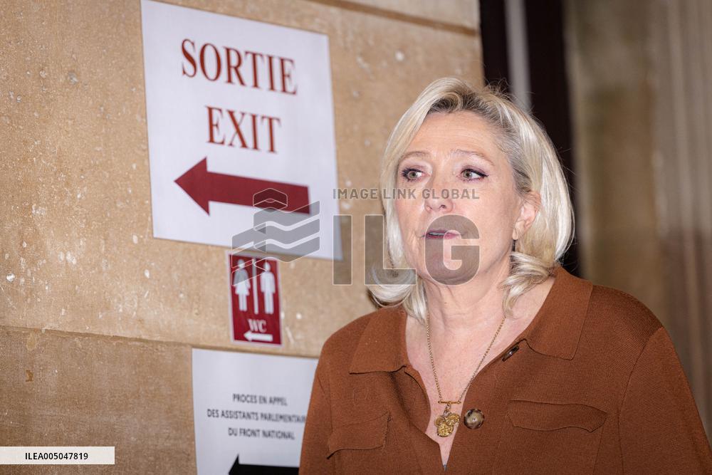 Appeal trial of Marine Le Pen and RN’s officials on suspicion of embezzlement of European public funds - Paris AJ