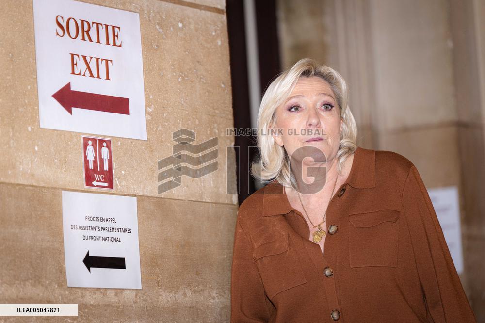 Appeal trial of Marine Le Pen and RN’s officials on suspicion of embezzlement of European public funds - Paris AJ