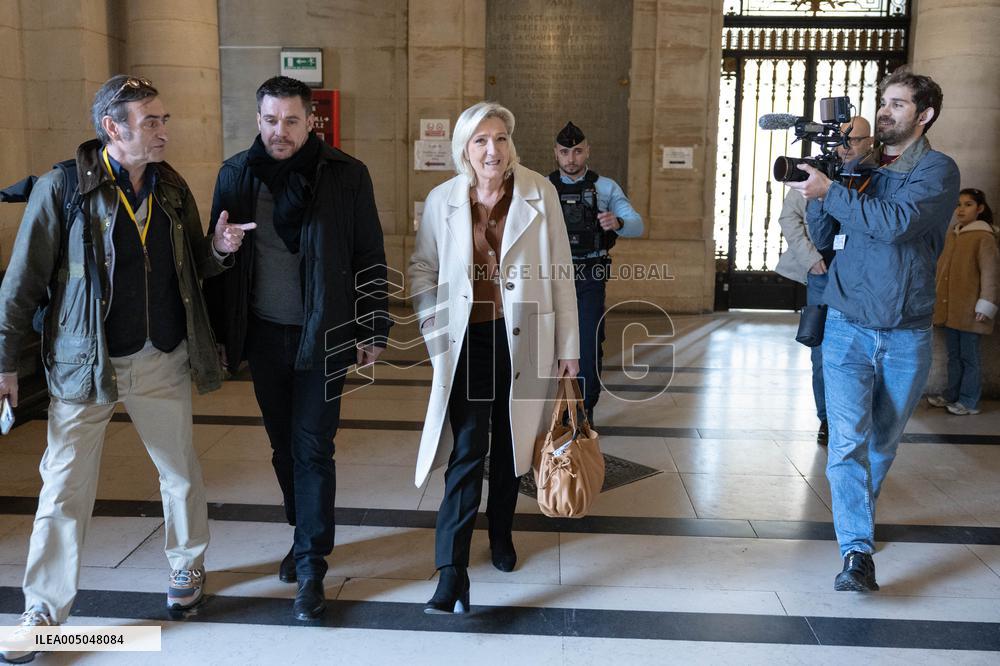 Appeal trial of Marine Le Pen and RN’s officials during a break - Paris AJ
