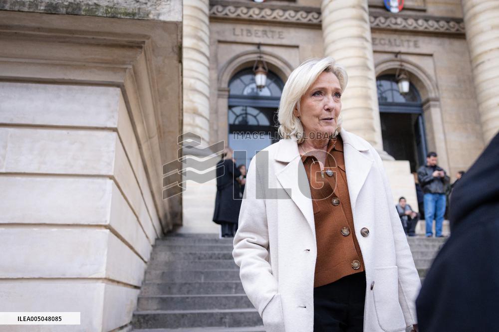 Appeal trial of Marine Le Pen and RN’s officials during a break - Paris AJ